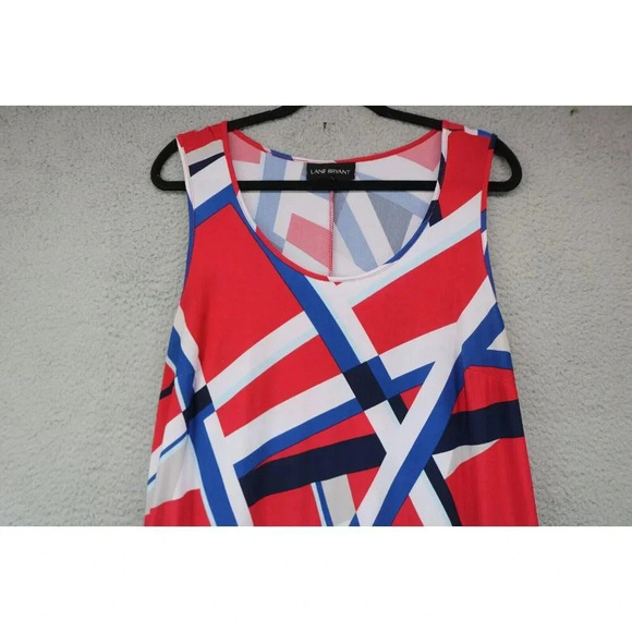 Lane Bryant Sleeveless Geometric Maxi Dress-Size 14/16-Hi-Lo - Picture 2 of 7